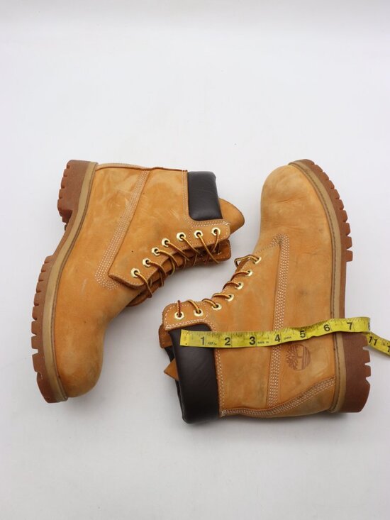 Timberland 6 Inch Premium Men\'s Size 9.5 M Boot Wheat Nubuck Leather Lace Up